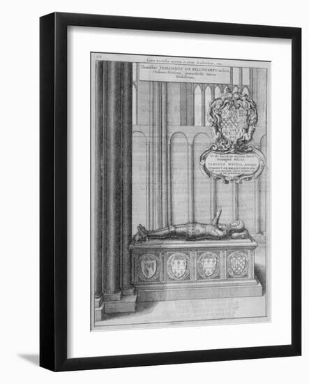 Tomb of John Beauchamp in Old St Paul's Cathedral, City of London, 1656-Wenceslaus Hollar-Framed Giclee Print