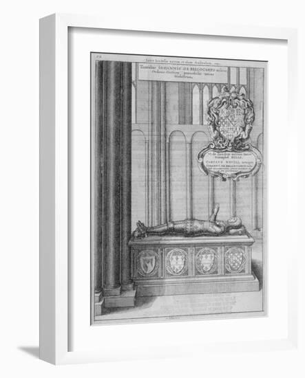 Tomb of John Beauchamp in Old St Paul's Cathedral, City of London, 1656-Wenceslaus Hollar-Framed Giclee Print