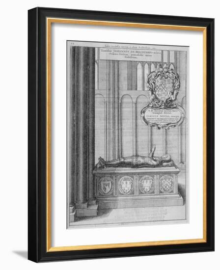 Tomb of John Beauchamp in Old St Paul's Cathedral, City of London, 1656-Wenceslaus Hollar-Framed Giclee Print