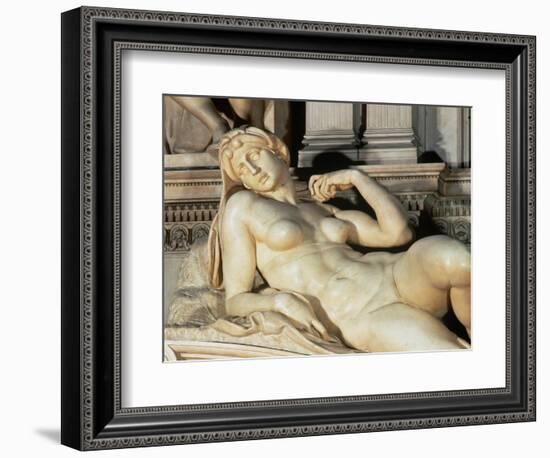 Tomb of Lorenzo De Medici, Detail of Dawn-Michelangelo Buonarroti-Framed Giclee Print