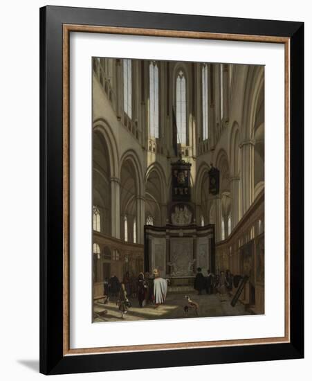 Tomb of Michiel De Ruyter in the Nieuwe Kerk, Amsterdam-Emanuel de Witte-Framed Art Print