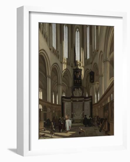 Tomb of Michiel De Ruyter in the Nieuwe Kerk, Amsterdam-Emanuel de Witte-Framed Art Print