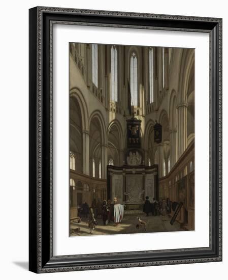 Tomb of Michiel De Ruyter in the Nieuwe Kerk, Amsterdam-Emanuel de Witte-Framed Art Print