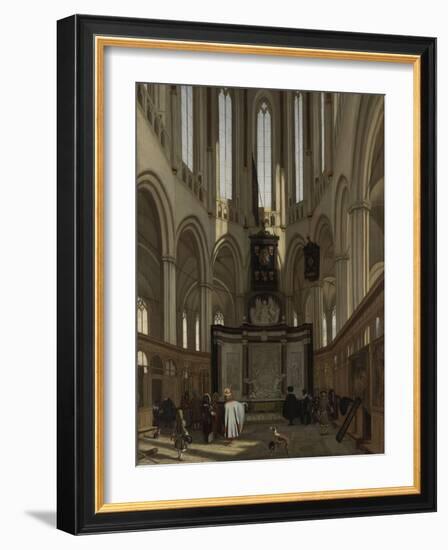 Tomb of Michiel De Ruyter in the Nieuwe Kerk, Amsterdam-Emanuel de Witte-Framed Art Print