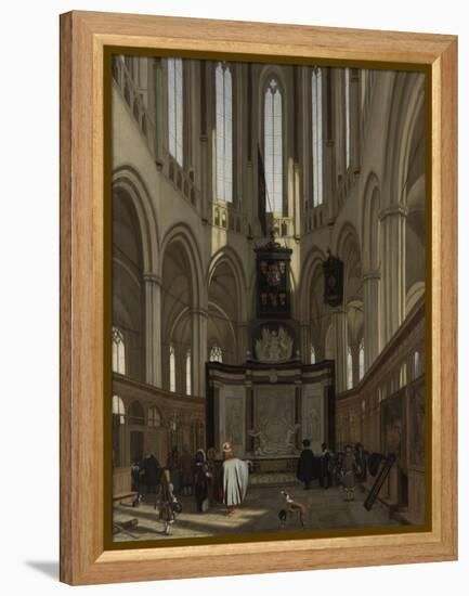 Tomb of Michiel De Ruyter in the Nieuwe Kerk, Amsterdam-Emanuel de Witte-Framed Stretched Canvas