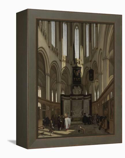 Tomb of Michiel De Ruyter in the Nieuwe Kerk, Amsterdam-Emanuel de Witte-Framed Stretched Canvas