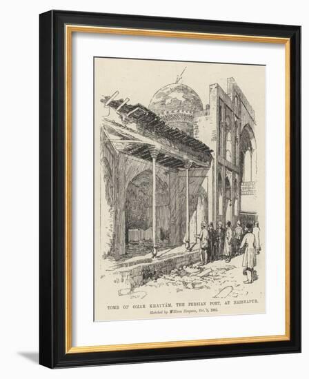 Tomb of Omar Khayyam, the Persian Poet, at Naishapur-William 'Crimea' Simpson-Framed Giclee Print