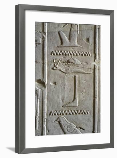 Tomb of Ramses II, Relief of Hieroglyphics Illustrating Litany of Ra from 19th Dynasty-null-Framed Giclee Print