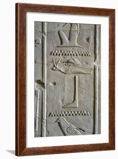 Tomb of Ramses II, Relief of Hieroglyphics Illustrating Litany of Ra from 19th Dynasty-null-Framed Giclee Print