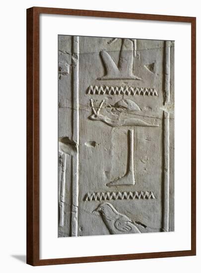 Tomb of Ramses II, Relief of Hieroglyphics Illustrating Litany of Ra from 19th Dynasty-null-Framed Giclee Print