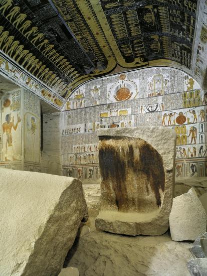 'Tomb of Ramses VI, Painted Ceiling Illustrating Book of the Day and