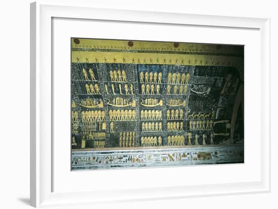 Tomb of Ramses VI, Painted Ceiling Illustrating Book of the Day and Book of the Night Cosmology-null-Framed Giclee Print