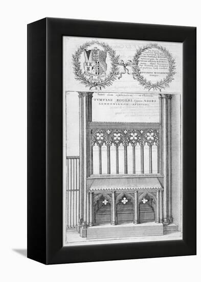 Tomb of Roger Niger, Bishop of London, in Old St Paul's Cathedral, 1656-Wenceslaus Hollar-Framed Premier Image Canvas