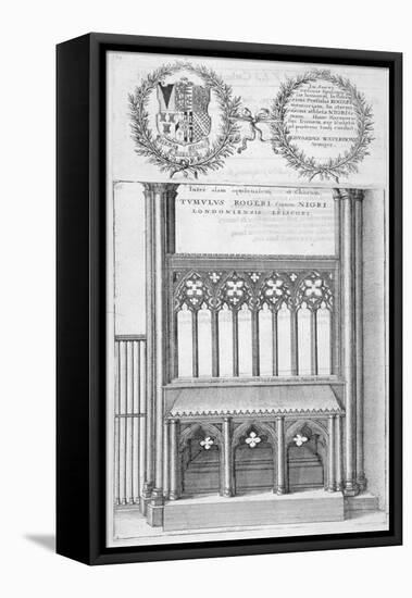 Tomb of Roger Niger, Bishop of London, in Old St Paul's Cathedral, 1656-Wenceslaus Hollar-Framed Premier Image Canvas