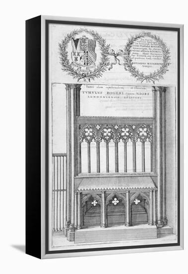 Tomb of Roger Niger, Bishop of London, in Old St Paul's Cathedral, 1656-Wenceslaus Hollar-Framed Premier Image Canvas