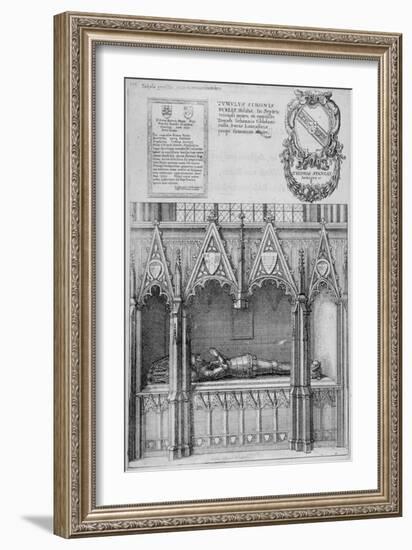 Tomb of Simon Burley in Old St Paul's Cathedral, City of London, 1656-Wenceslaus Hollar-Framed Giclee Print