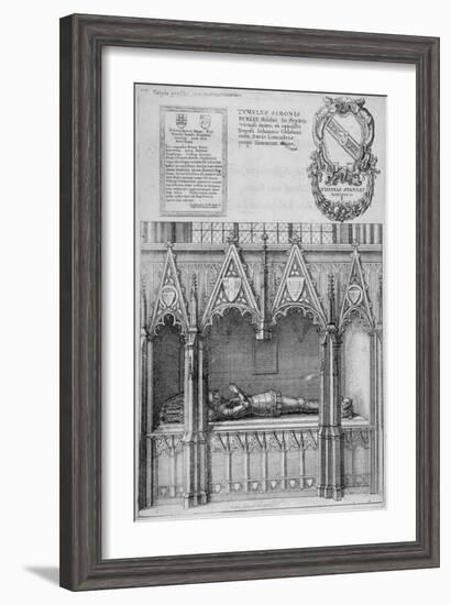 Tomb of Simon Burley in Old St Paul's Cathedral, City of London, 1656-Wenceslaus Hollar-Framed Giclee Print