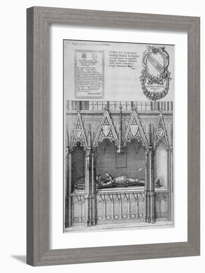 Tomb of Simon Burley in Old St Paul's Cathedral, City of London, 1656-Wenceslaus Hollar-Framed Giclee Print