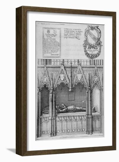 Tomb of Simon Burley in Old St Paul's Cathedral, City of London, 1656-Wenceslaus Hollar-Framed Giclee Print