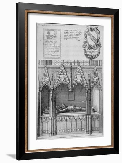 Tomb of Simon Burley in Old St Paul's Cathedral, City of London, 1656-Wenceslaus Hollar-Framed Giclee Print