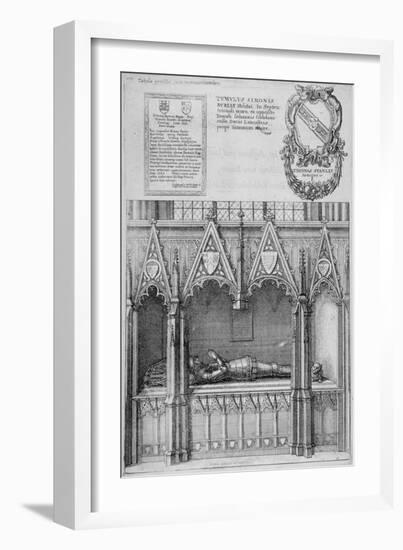 Tomb of Simon Burley in Old St Paul's Cathedral, City of London, 1656-Wenceslaus Hollar-Framed Giclee Print