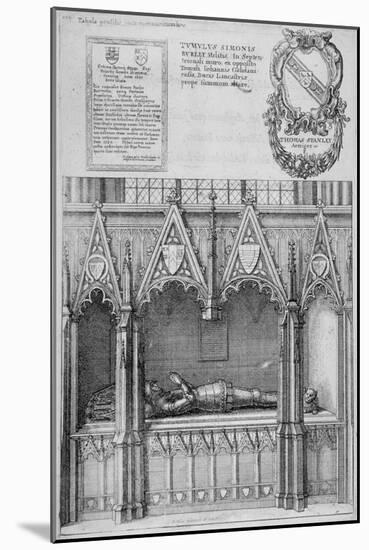 Tomb of Simon Burley in Old St Paul's Cathedral, City of London, 1656-Wenceslaus Hollar-Mounted Giclee Print