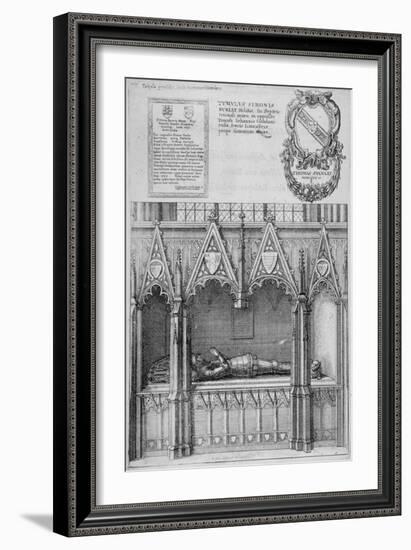 Tomb of Simon Burley in Old St Paul's Cathedral, City of London, 1656-Wenceslaus Hollar-Framed Giclee Print