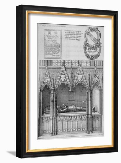 Tomb of Simon Burley in Old St Paul's Cathedral, City of London, 1656-Wenceslaus Hollar-Framed Giclee Print