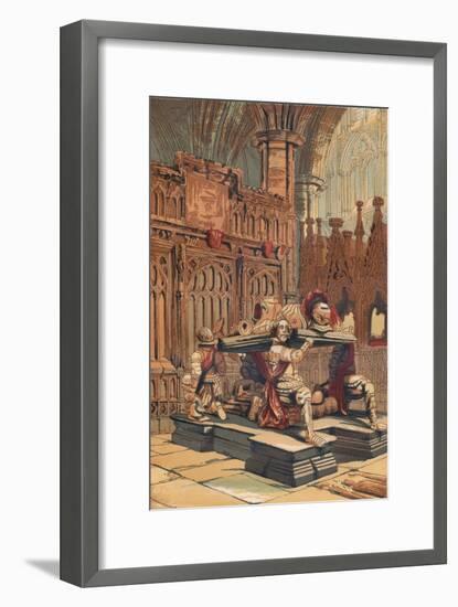 'Tomb of Sir Francis Vere in Westminster Abbey', c1845, (1864)-Unknown-Framed Giclee Print