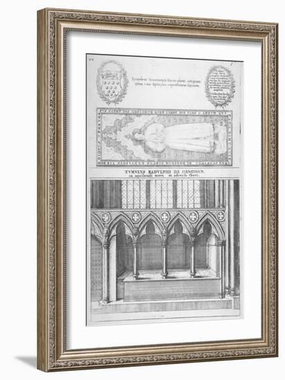 Tomb of Sir Ralph De Hengham in Old St Paul's Cathedral, City of London, 1656-Wenceslaus Hollar-Framed Giclee Print