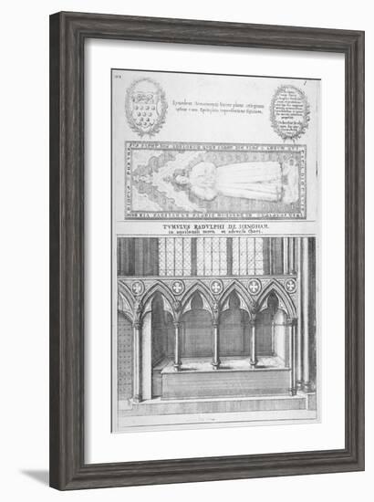 Tomb of Sir Ralph De Hengham in Old St Paul's Cathedral, City of London, 1656-Wenceslaus Hollar-Framed Giclee Print