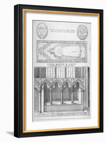 Tomb of Sir Ralph De Hengham in Old St Paul's Cathedral, City of London, 1656-Wenceslaus Hollar-Framed Giclee Print