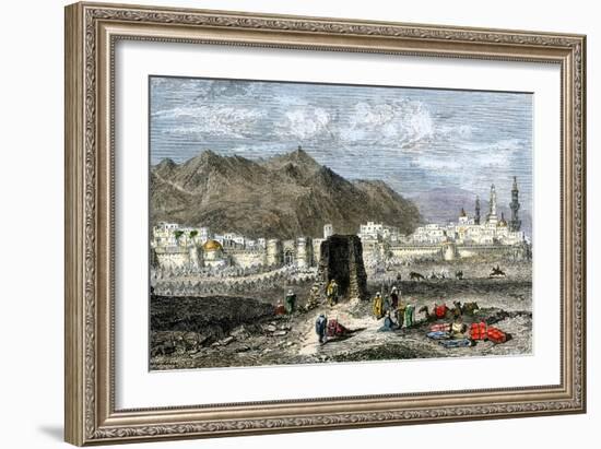 Tomb of the Prophet Muhammad, Medina, Arabia, 1800s-null-Framed Giclee Print