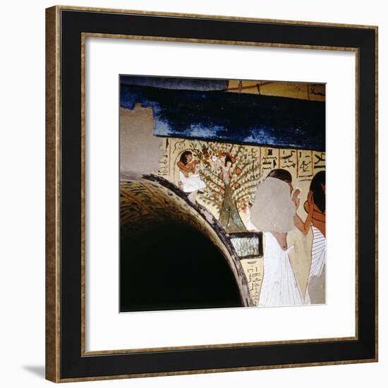 Tomb of the royal tomb builder Pashedu, Deir el-Medina, Egypt, 19th Dynasty, 1295-1186 BC-Werner Forman-Framed Giclee Print