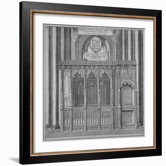 Tomb of Thomas Kemp in Old St Paul's Cathedral, City of London, 1656-Wenceslaus Hollar-Framed Giclee Print