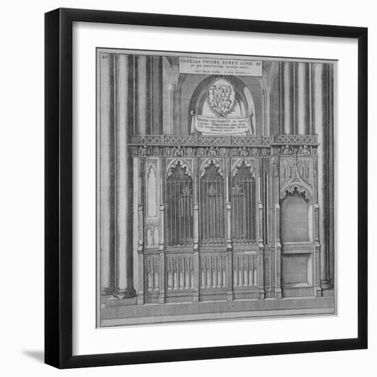 Tomb of Thomas Kemp in Old St Paul's Cathedral, City of London, 1656-Wenceslaus Hollar-Framed Giclee Print