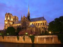 Notre Dame, Paris at Night.-tombaky-Mounted Photographic Print