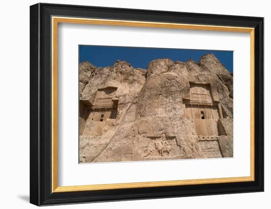 Tombs of Ataxerxes I and Darius the Great, Naqsh-e Rostam Necropolis, near Persepolis, Iran, Middle-James Strachan-Framed Photographic Print