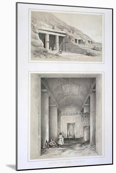 Tombs of Beni-Hassan, Egypt, 19th Century-George Moore-Mounted Giclee Print