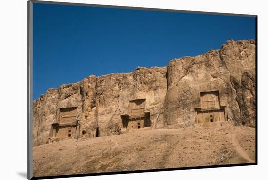 Tombs of Darius II, Ataxerxes I and Darius the Great, Naqsh-e Rostam Necropolis, near Persepolis, I-James Strachan-Mounted Photographic Print