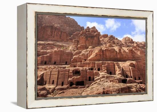 Tombs, Street of Facades, Petra, UNESCO World Heritage Site, Jordan, Middle East-Eleanor Scriven-Framed Premier Image Canvas
