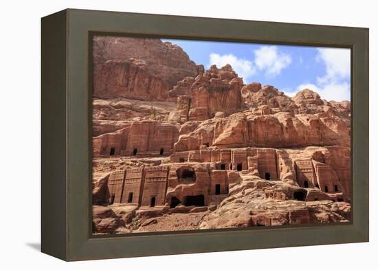 Tombs, Street of Facades, Petra, UNESCO World Heritage Site, Jordan, Middle East-Eleanor Scriven-Framed Premier Image Canvas