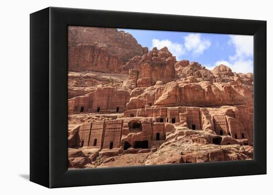 Tombs, Street of Facades, Petra, UNESCO World Heritage Site, Jordan, Middle East-Eleanor Scriven-Framed Premier Image Canvas