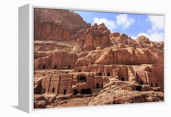 Tombs, Street of Facades, Petra, UNESCO World Heritage Site, Jordan, Middle East-Eleanor Scriven-Framed Premier Image Canvas