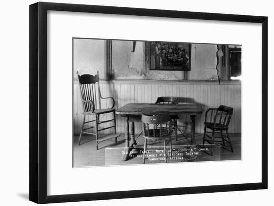 Tombstone, Arizona - Birdcage Theatre Old Faro Table-Lantern Press-Framed Art Print