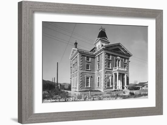 Tombstone, Arizona Court House Photograph - Tombstone, AZ-Lantern Press-Framed Art Print