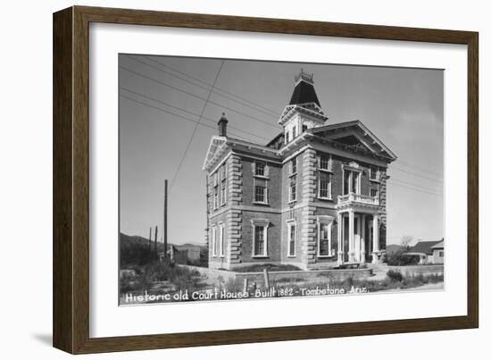 Tombstone, Arizona Court House Photograph - Tombstone, AZ-Lantern Press-Framed Art Print