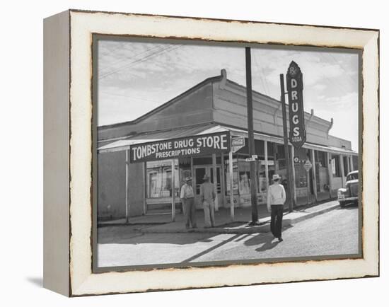 Tombstone Drug Store-Peter Stackpole-Framed Premier Image Canvas