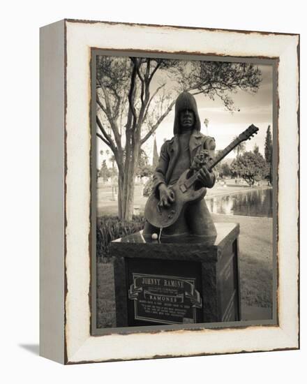 Tombstone of Johnny Ramone in Hollywood Forever Cemetery, Santa Monica Boulevard, Hollywood-null-Framed Premier Image Canvas