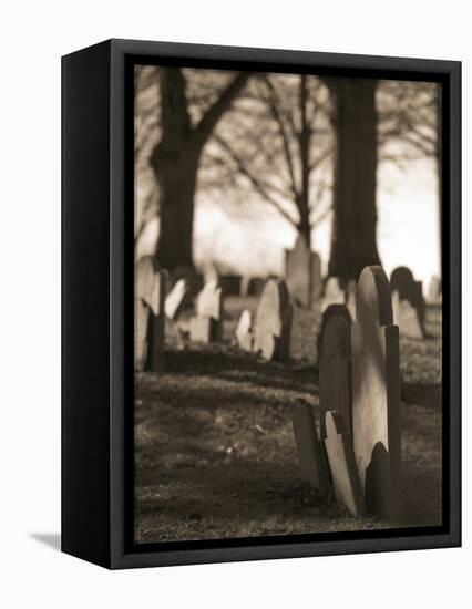 Tombstones in cemetery-Rudy Sulgan-Framed Premier Image Canvas